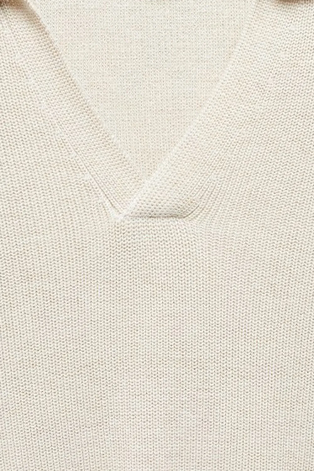 Ribbed Knit Polo Shirt