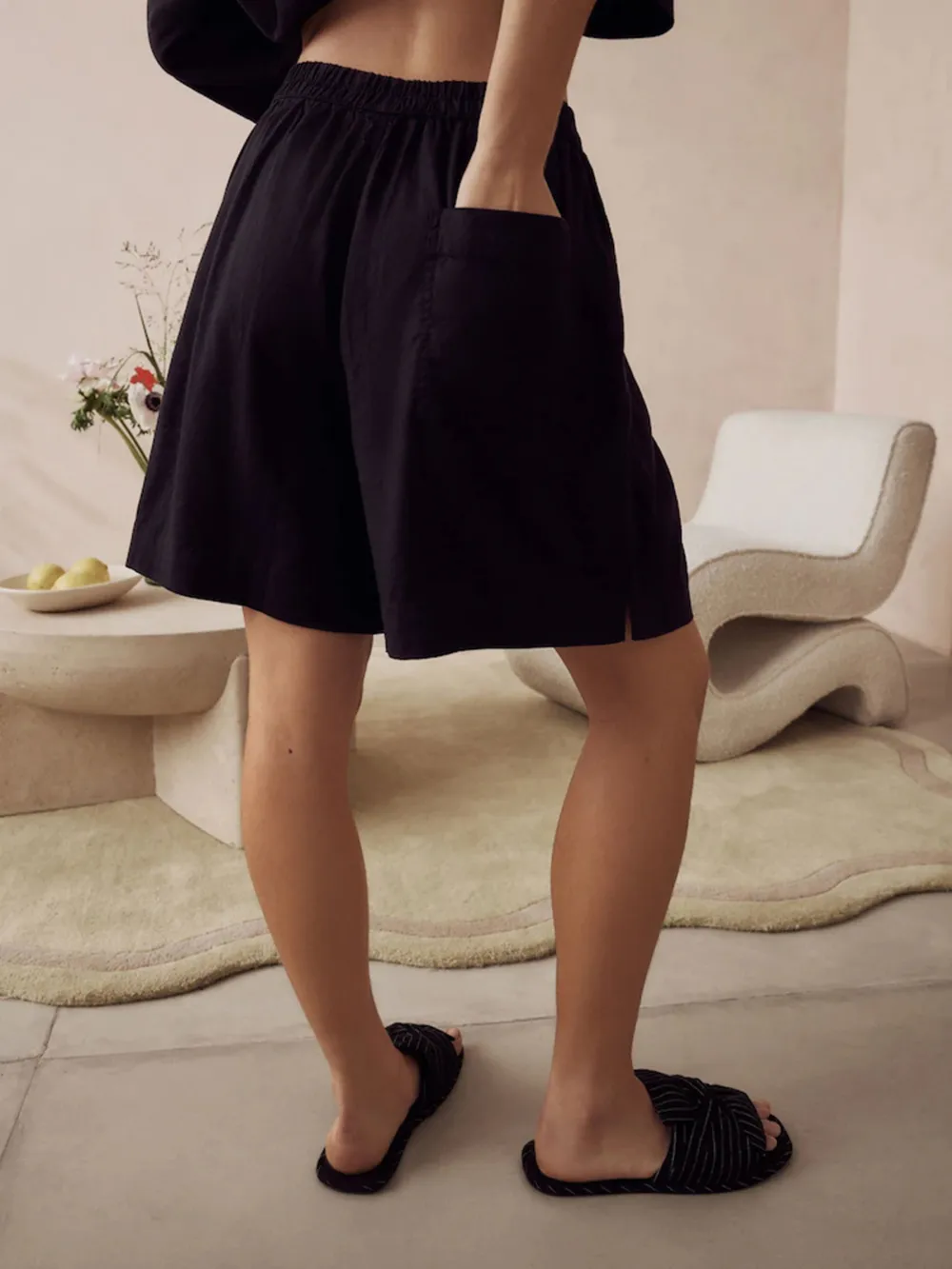 Casual Solid Color Loose Shorts