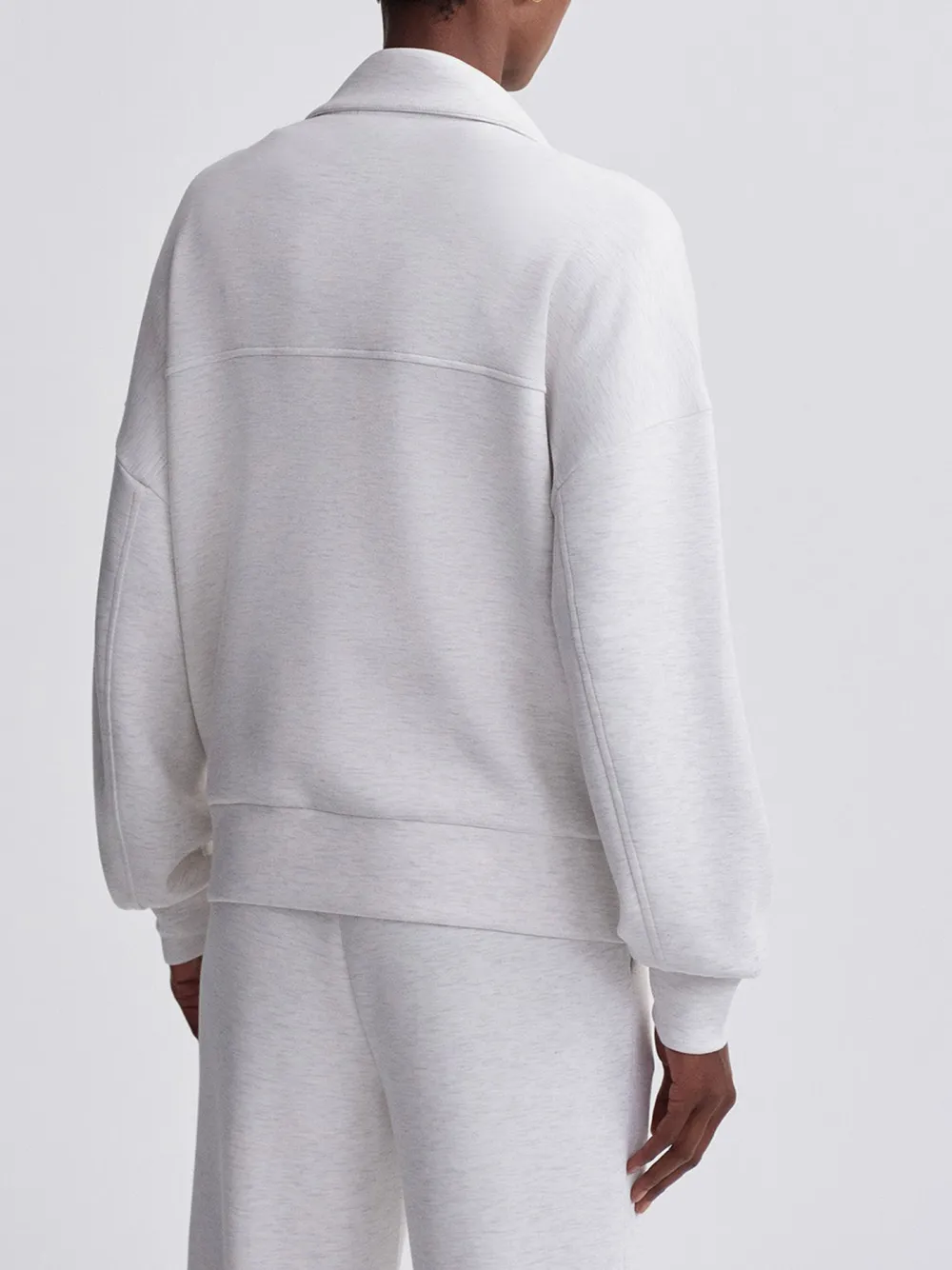 Modern Full-Zip Stand-Collar Pocketed Sweatshirt