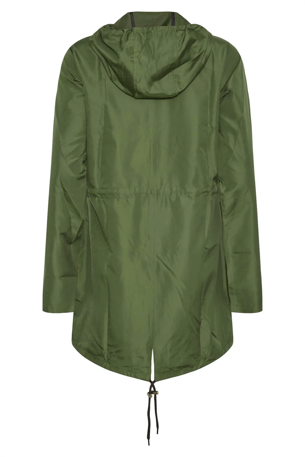 Khaki Green Pocket Hooded Parka