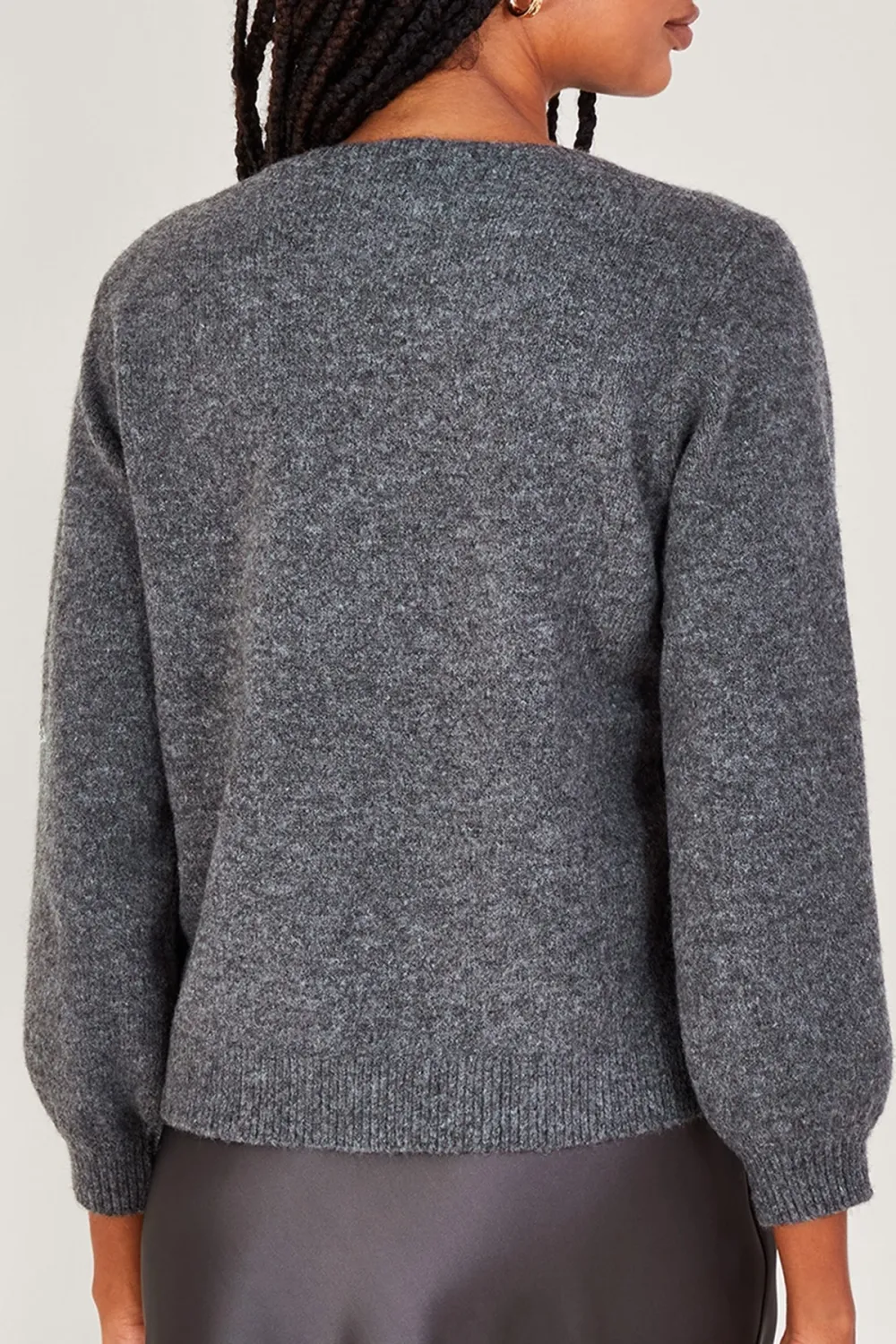 Grey Star Embroidered Sweatshirt