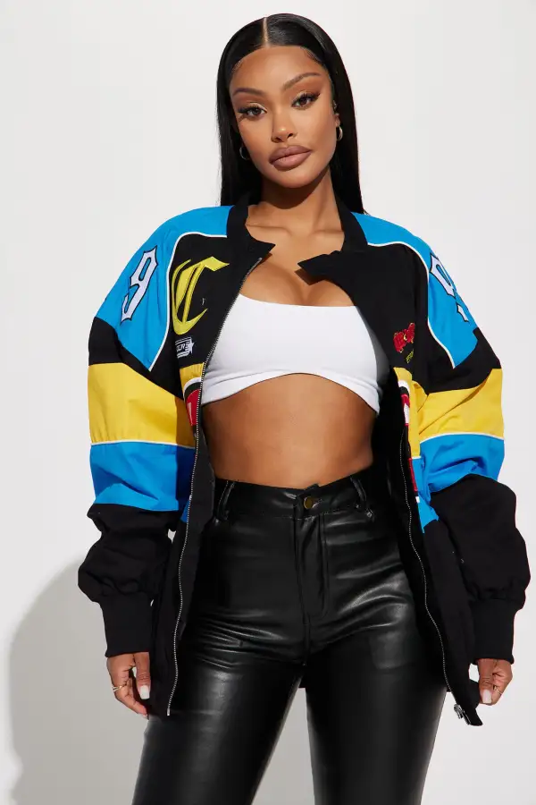 LA  Racer Bomber Jacket - Black/combo