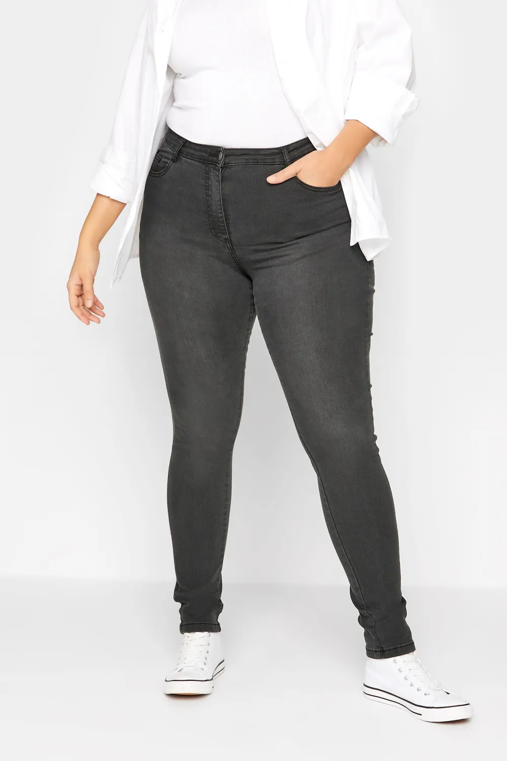 LTS Tall Dark Green AVA Stretch Skinny Jeans