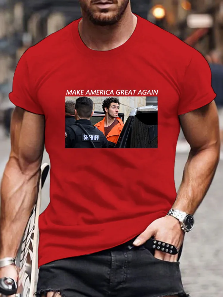 Men'S DenyMake America Great Again Short Sleeve Round Neck Pure Cotton T-Shirt