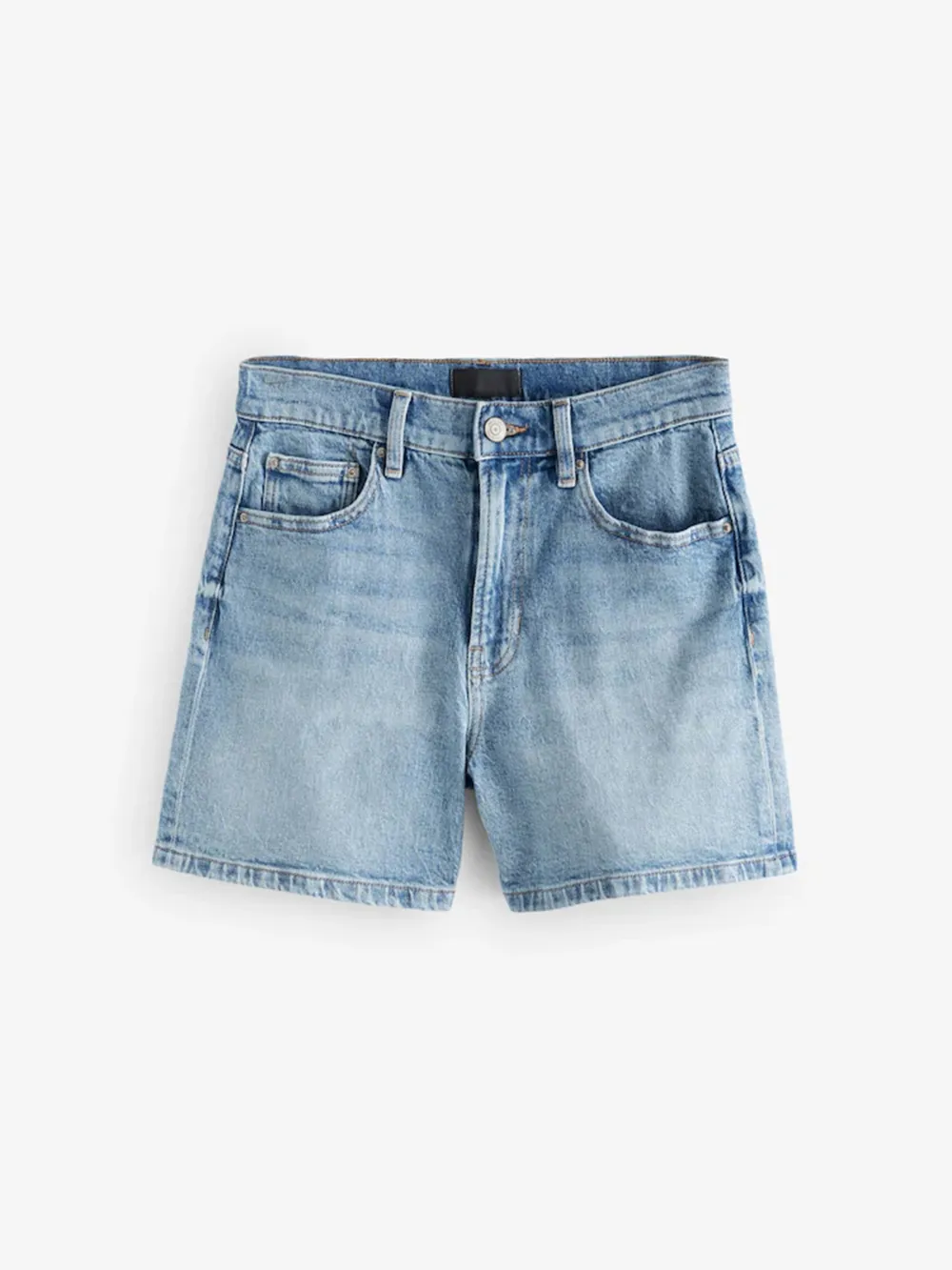 Classic Retro Slim-Fit Denim Shorts