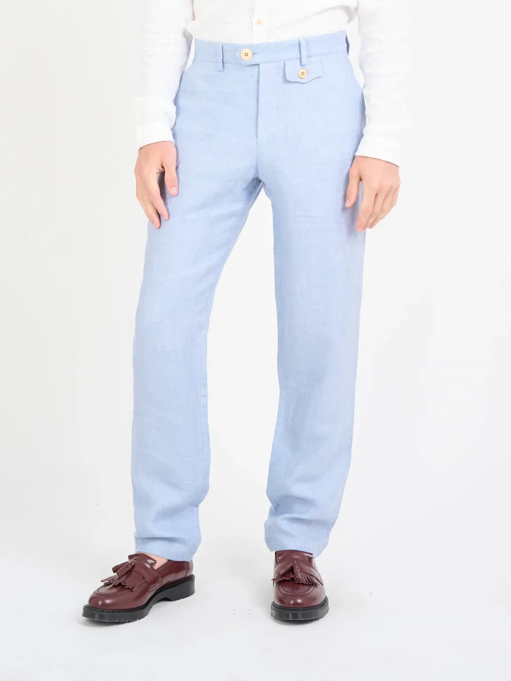 Blue Casual Style Trousers