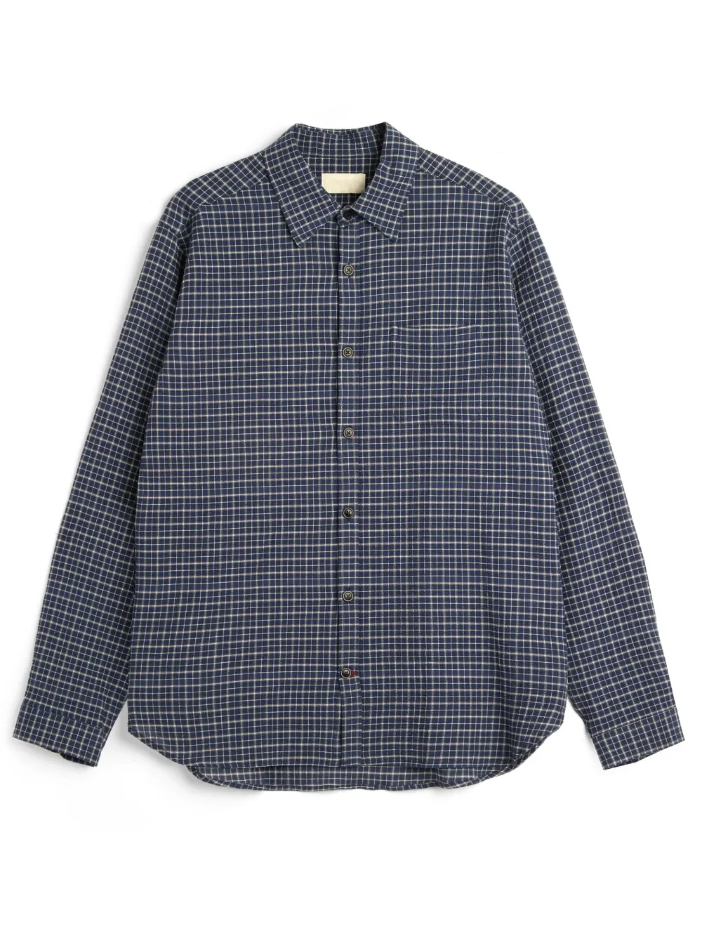 Cotton-Crepe Shirt Priory Navy