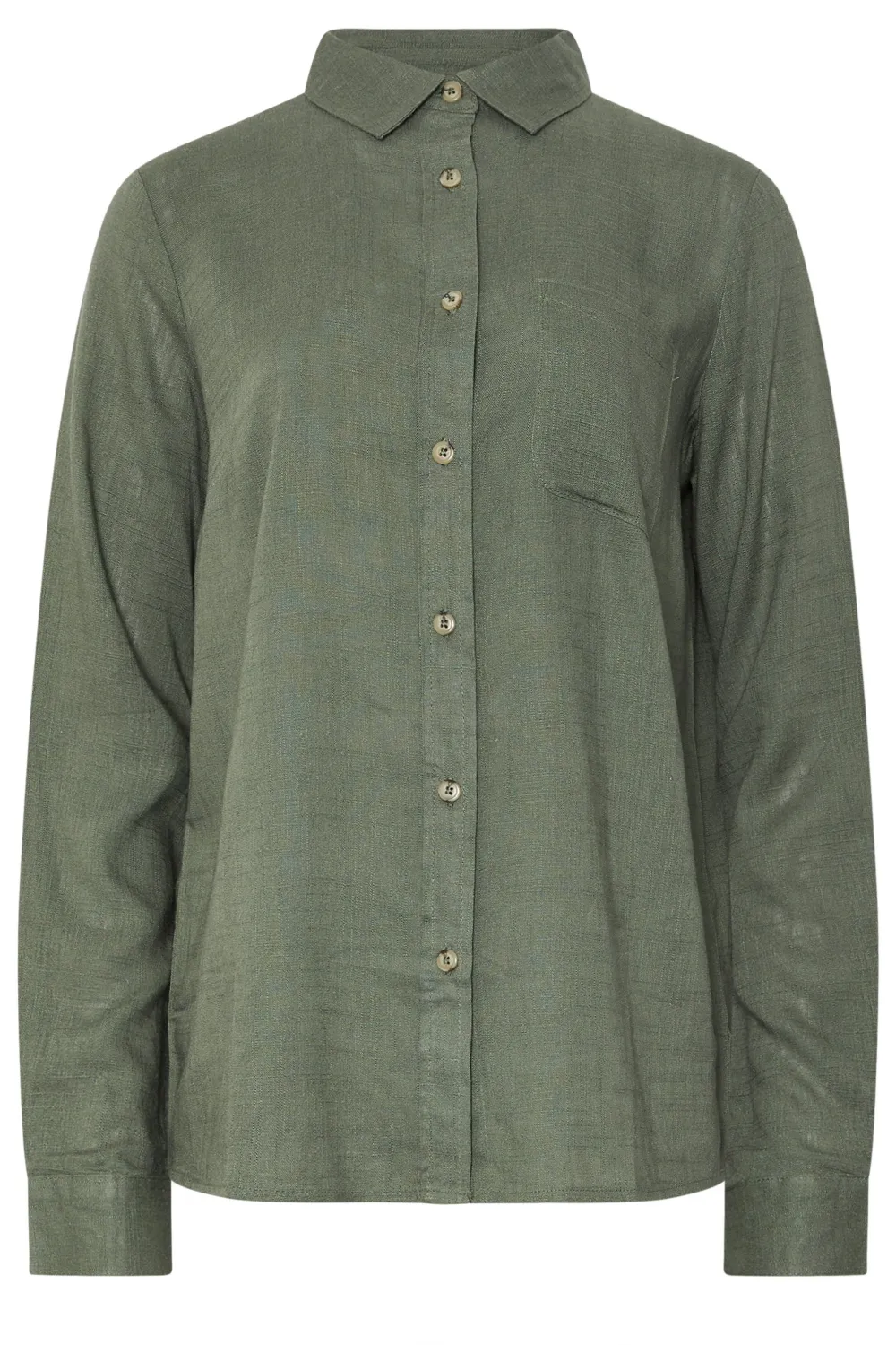 Solid Color Linen Shirt