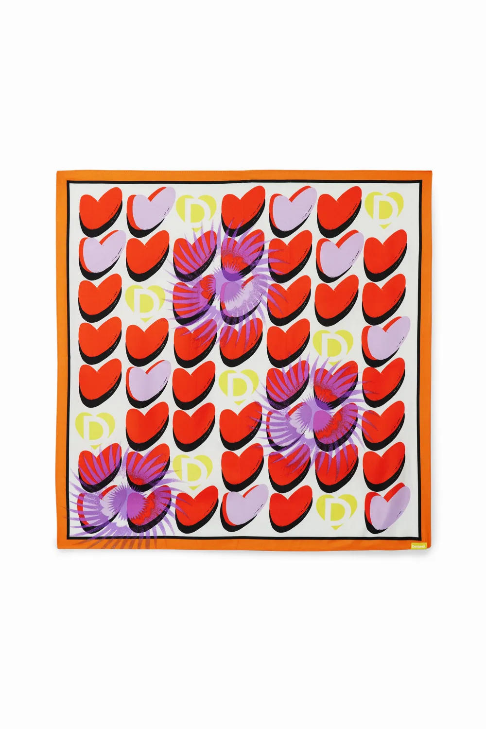 Heart-shaped Square Scarf