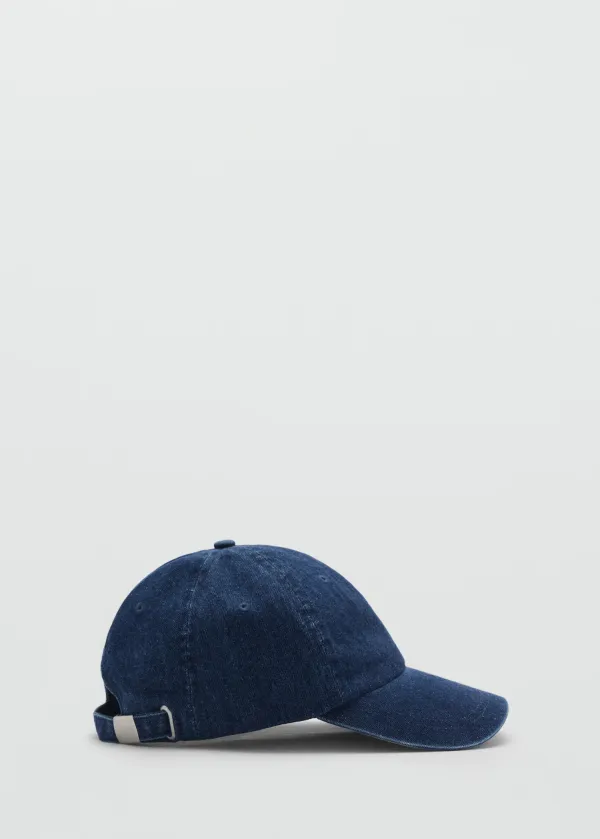Casual Style Dark Blue Denim Cap