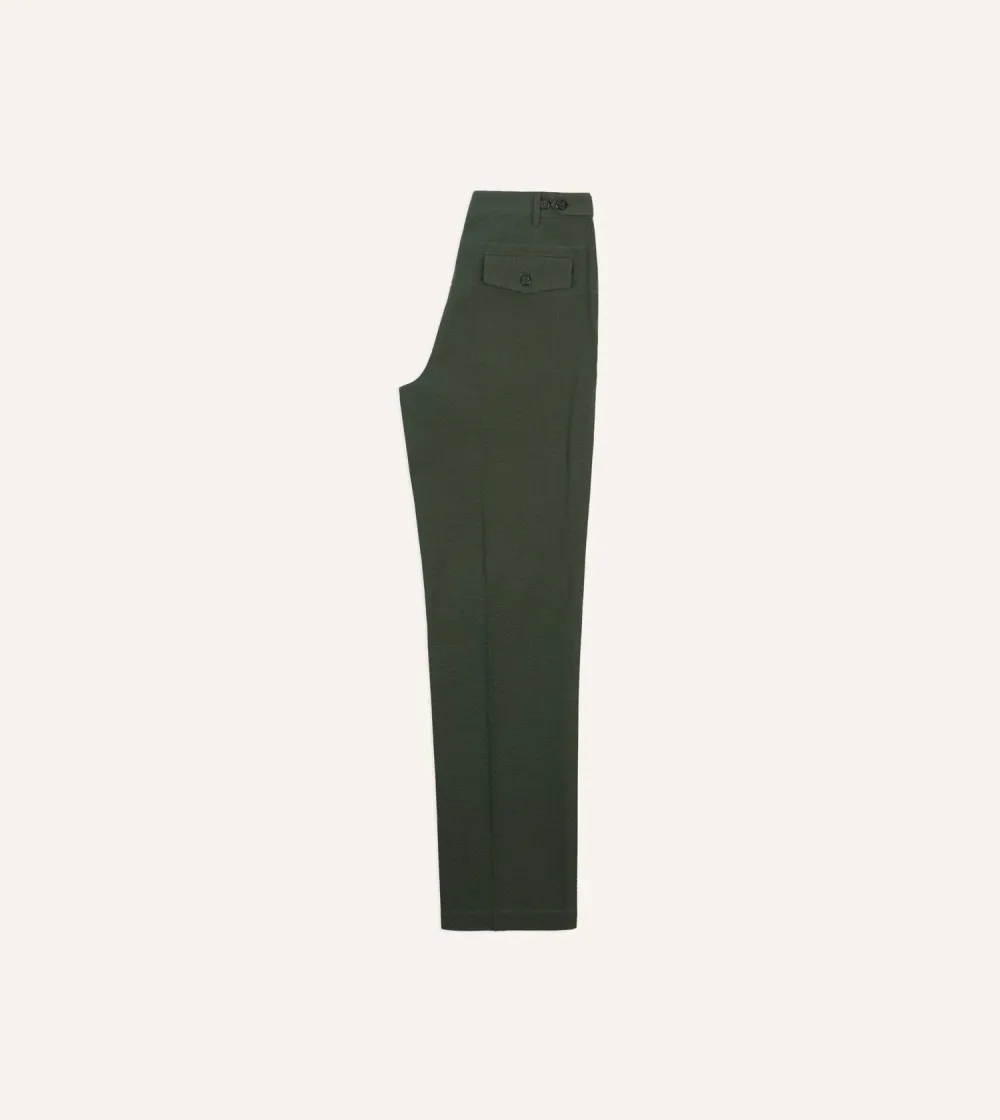 Olive Seersucker Games Trousers