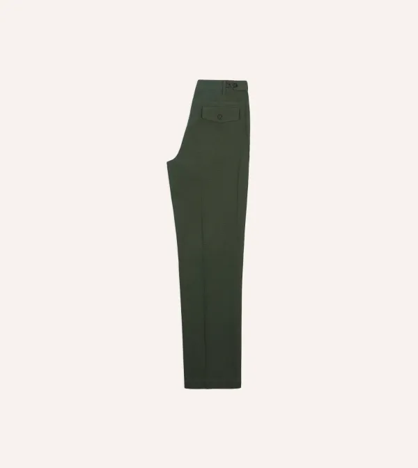 Olive Seersucker Games Trousers