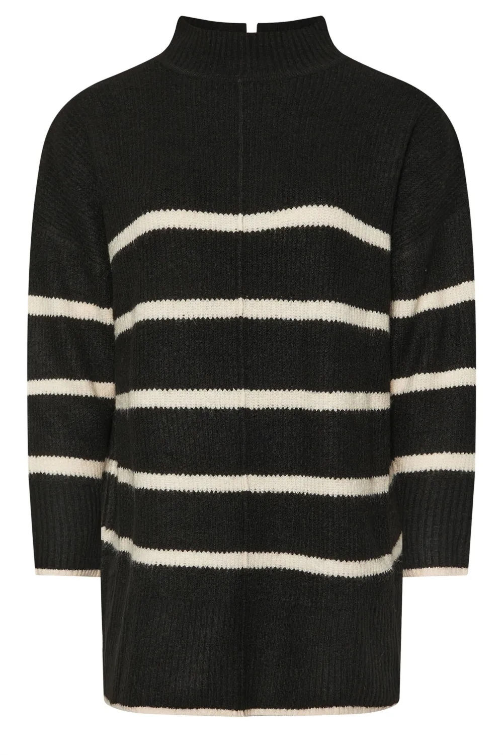 YOURS Curve Green High Neck Seam Detail Jumper