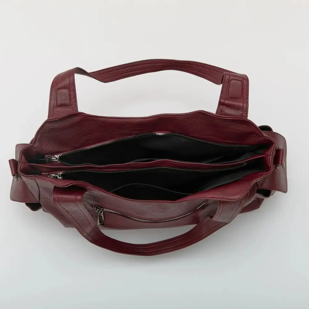 Pocket Front Leather Crossbody Bag
