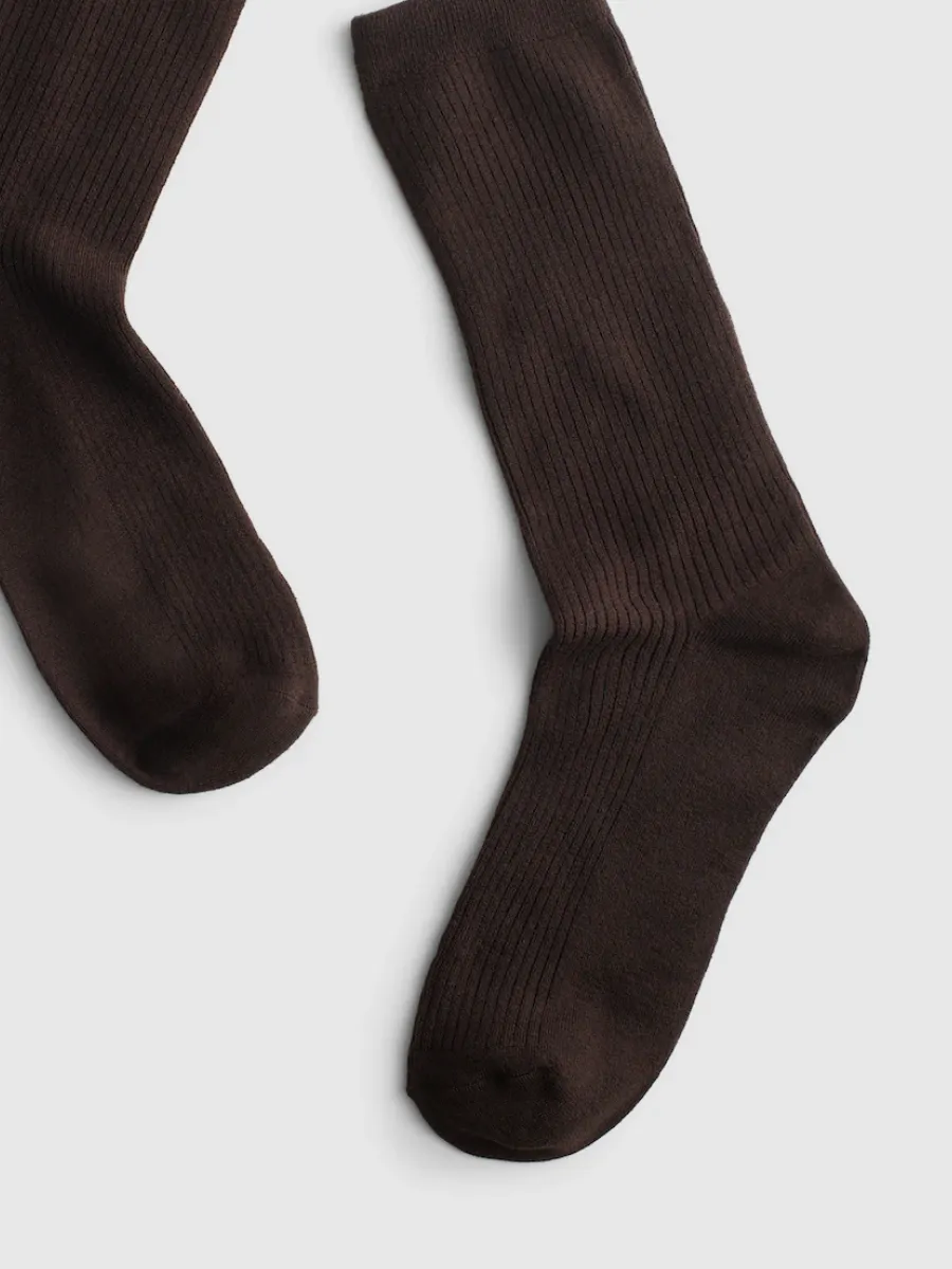 Plain Ribbed Socks