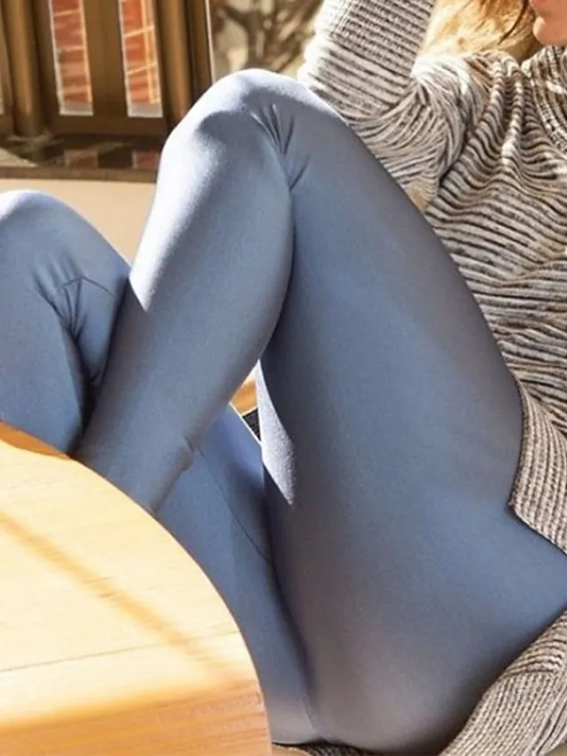 Women's Tights Leggings Black White Pink Mid Waist Fashion Party Casual Weekend Micro-elastic Full Length Comfort Plain S M L XL