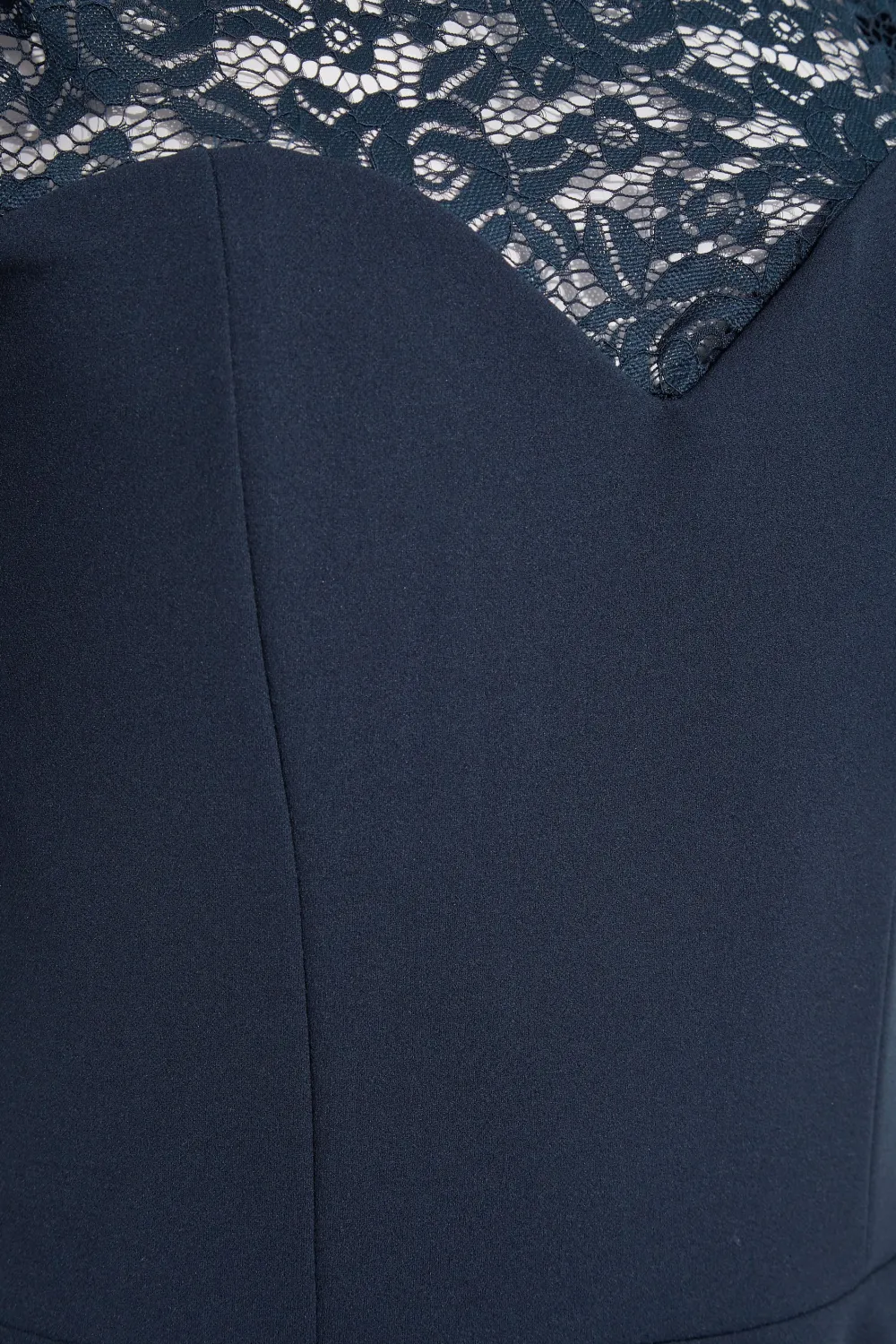 LTS Tall Dark Blue Lace Midi Dress