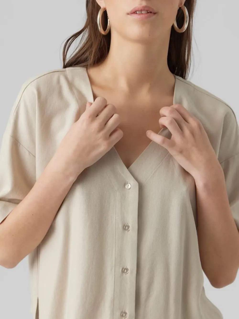 Striped Short Sleeve Blouses