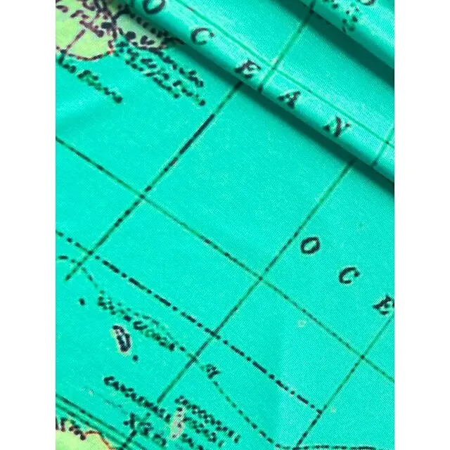 Women's T shirt Tee Blouse Graphic World Map Multi Color pea green Blue Purple Print Short Sleeve Street Daily Basic Modern V Neck Regular Fit T-shirt Sleeve Summer