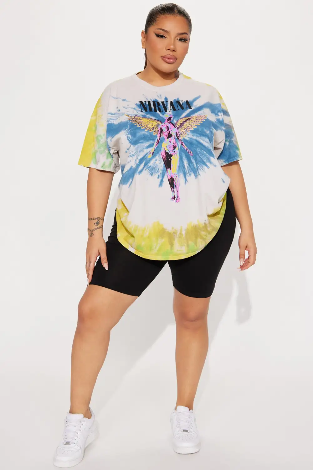 Nirvana Tie Dye Graphic Tee - Multi Color