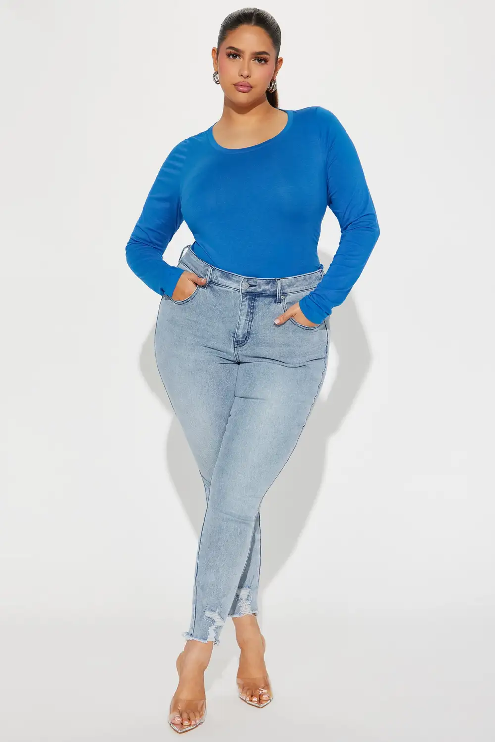 Julia Long Sleeve Top - Blue Star