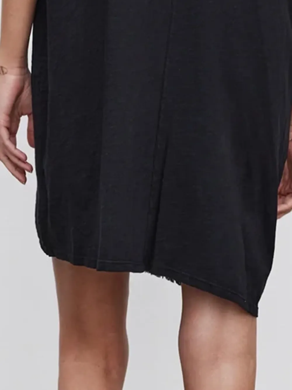 Crew Neck Black Dress