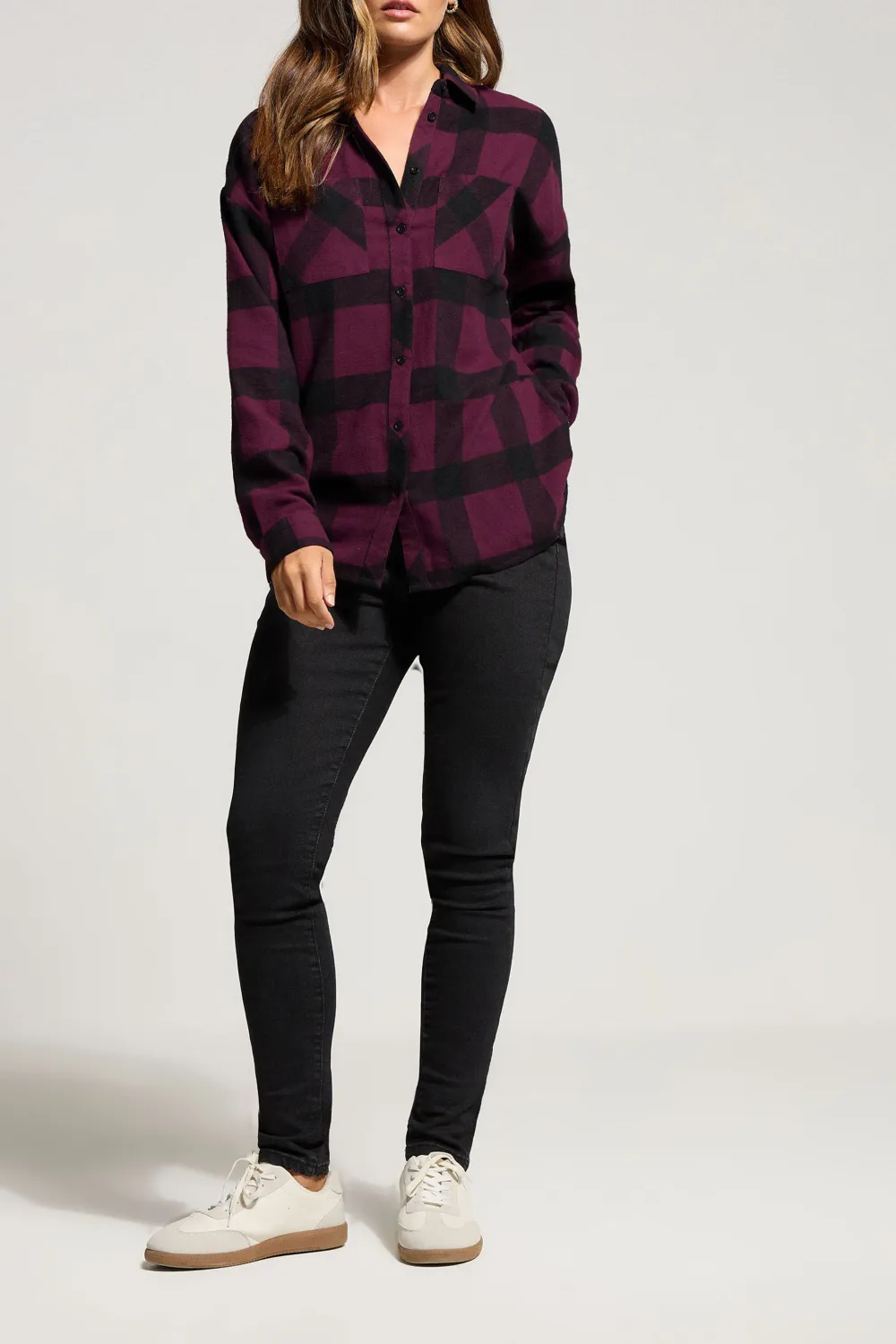 Loose Large Checkered Shirt