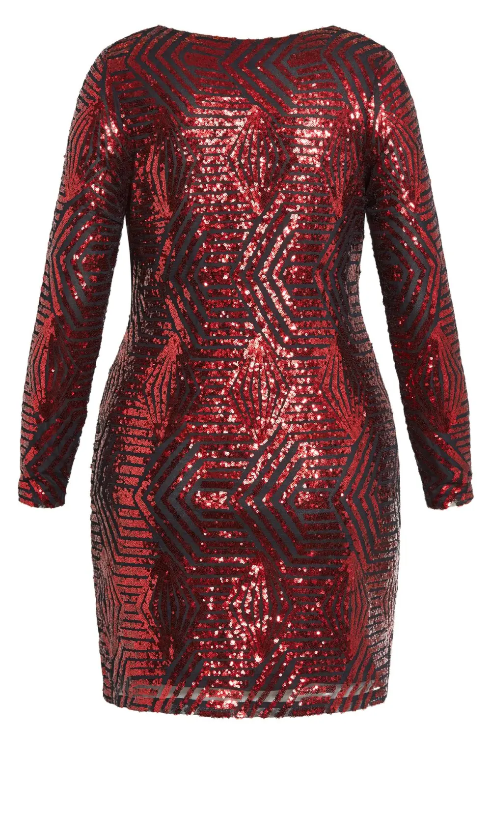 Evans Burgundy Red Sequin Midi Dress