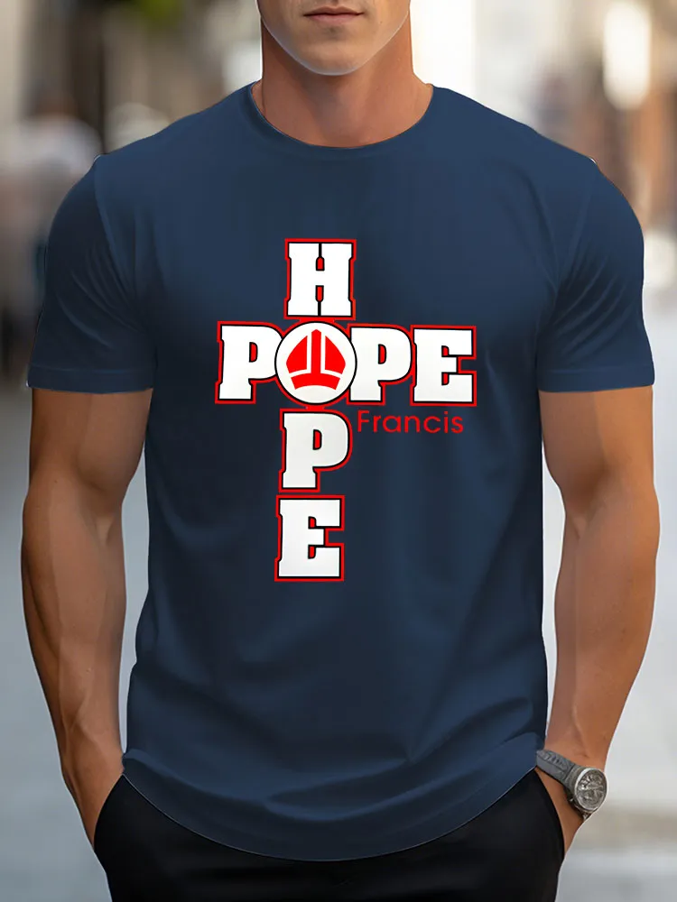 Men's The People Gone But Never Forgotten Print Short Sleeve Round Neck Cotton T-Shirt