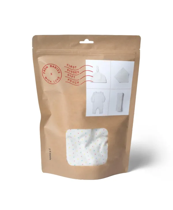 From Babies with Love - First Kisses Organic Gift Pouch - Jumbo