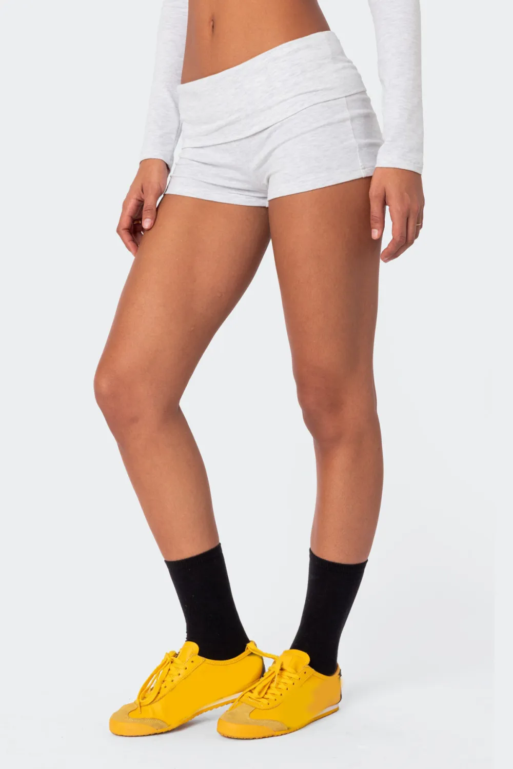 Black Fold Over Shorts