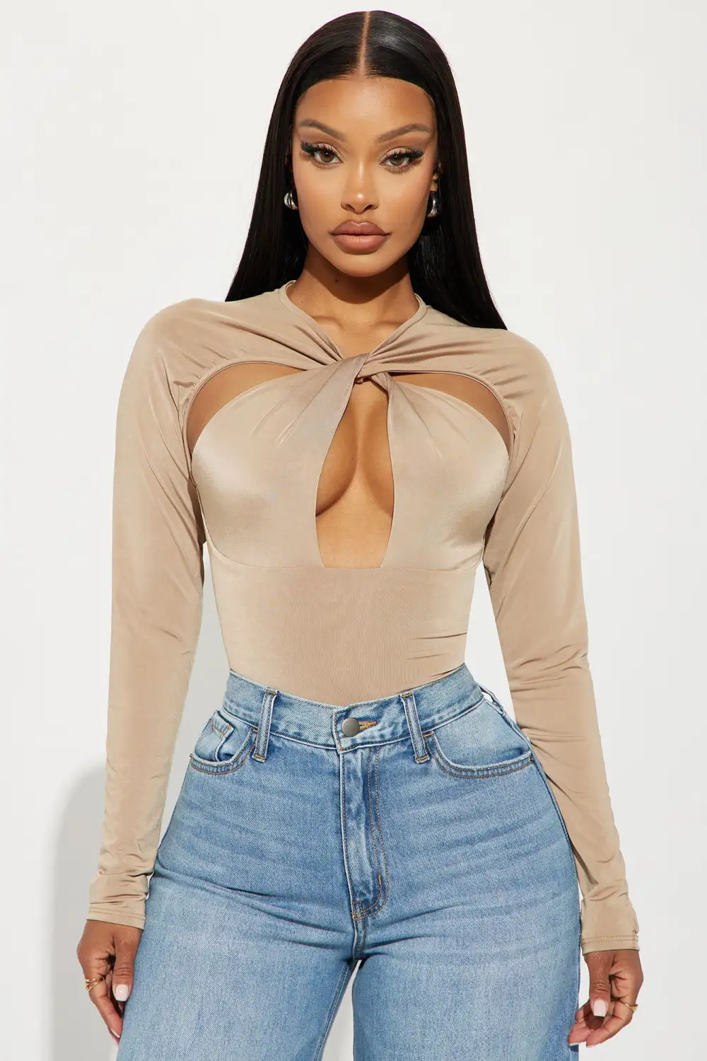 Don't Get It Twisted Bodysuit - Mocha