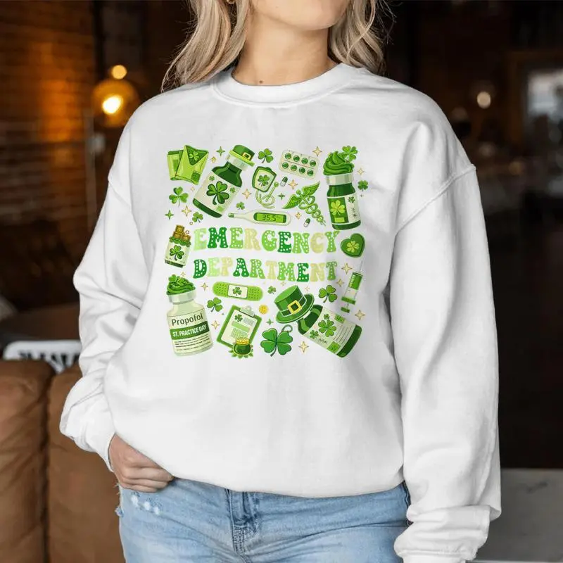 Emergency Department Er Nurse Irish Saint Patrick's Day Women Sweatshirt