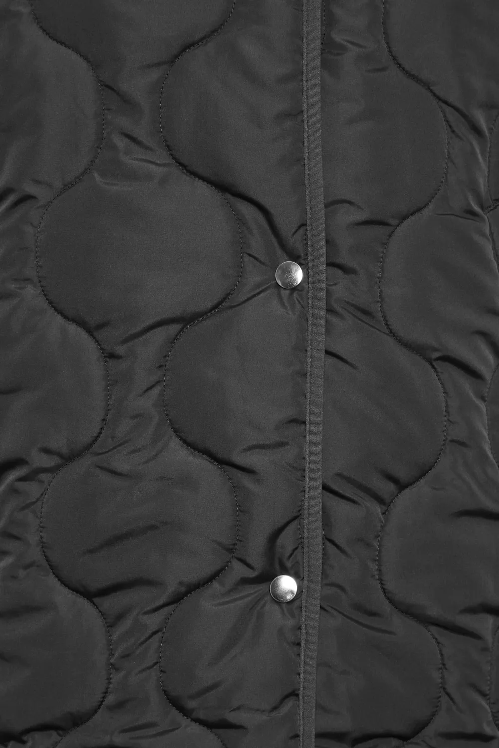 YOURS Curve Black Funnel Neck Quilted Longline Gilet