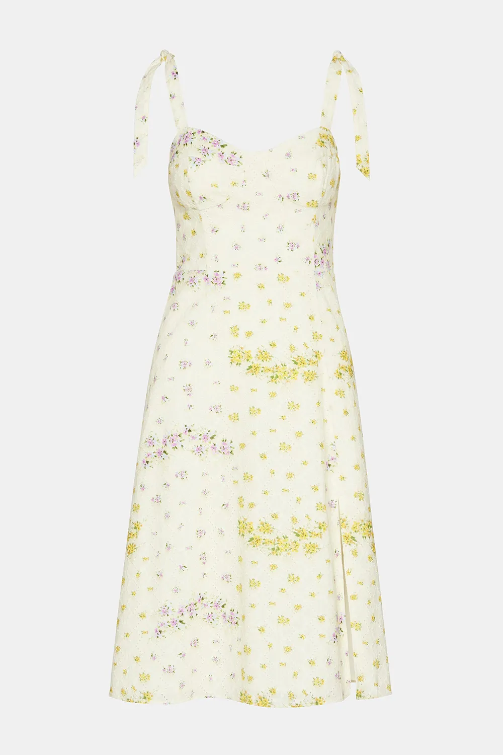 SWEETHEART NECKLINE DRESS WHITE