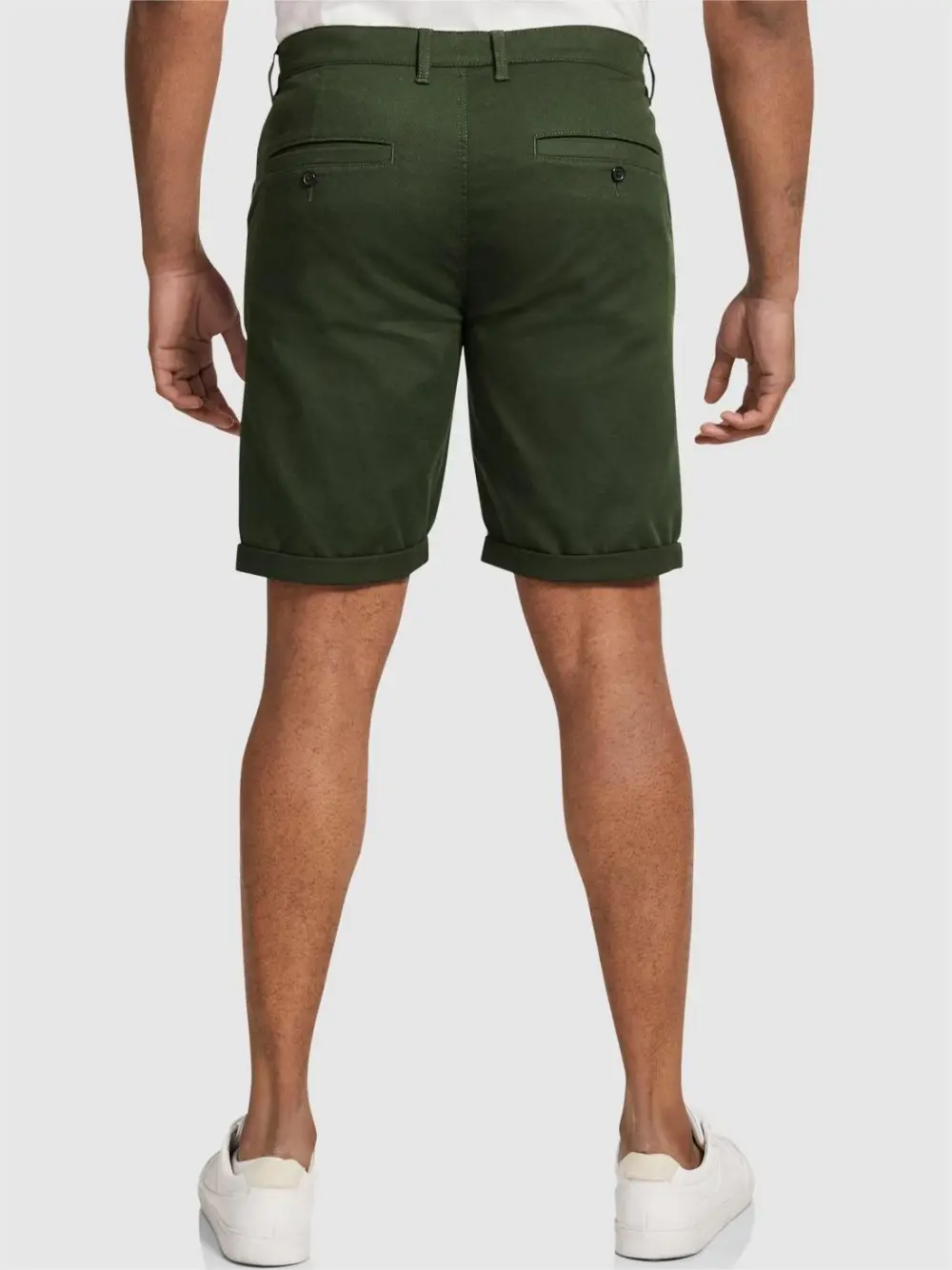 DARK GREEN CANVAS SHORTS