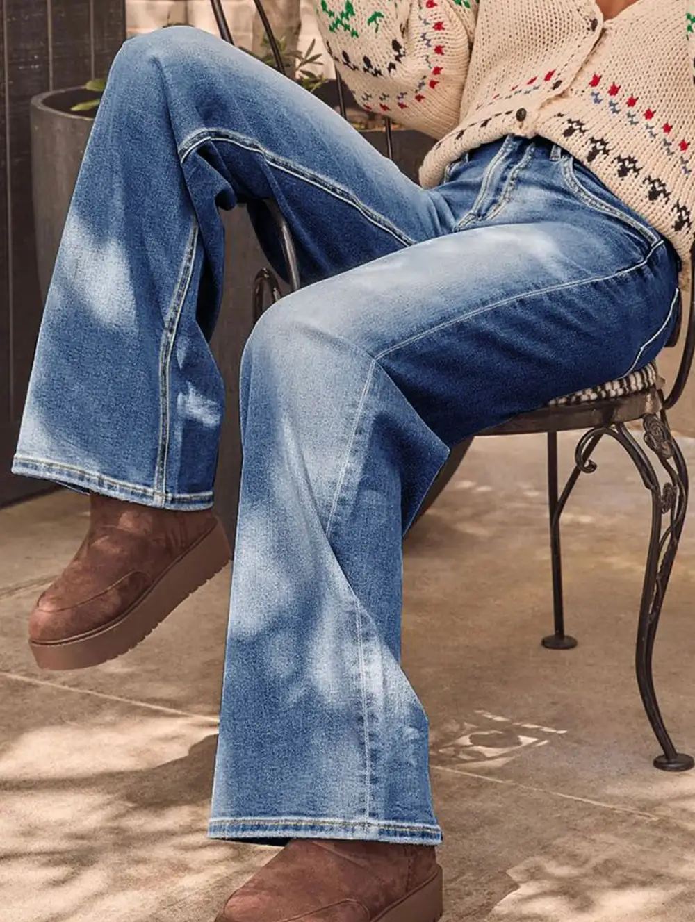 High Waisted Retro Loose Casual Jeans