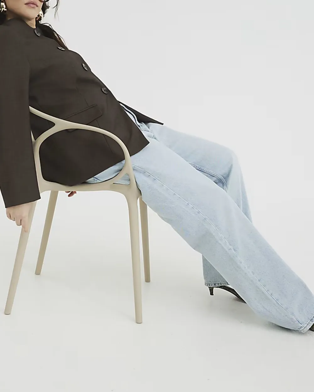 Simple Design All-Match Solid Color Women's Jeans