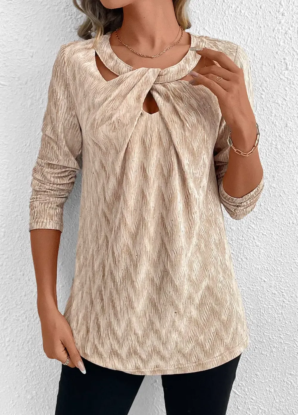 Champagne Velvet Long Sleeve T Shirt