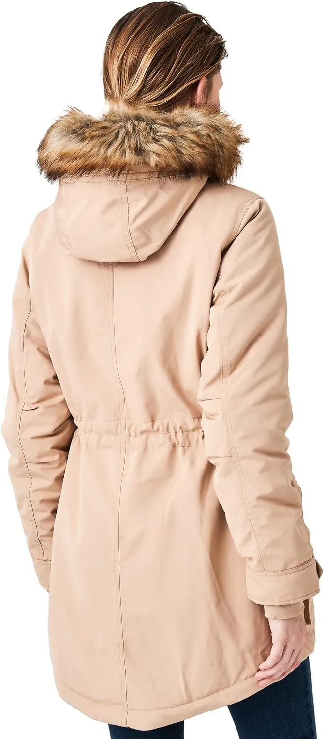 Women's Winter Coats Fleece Lined Parka Jacket Hooded Long Winter Warm Parka Coat with Pockets