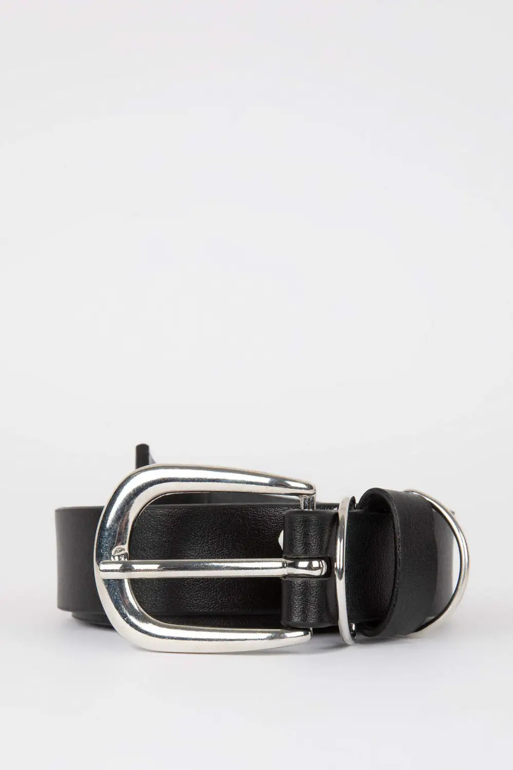 Exquisite Elegant Black Leather Ladies' Belt