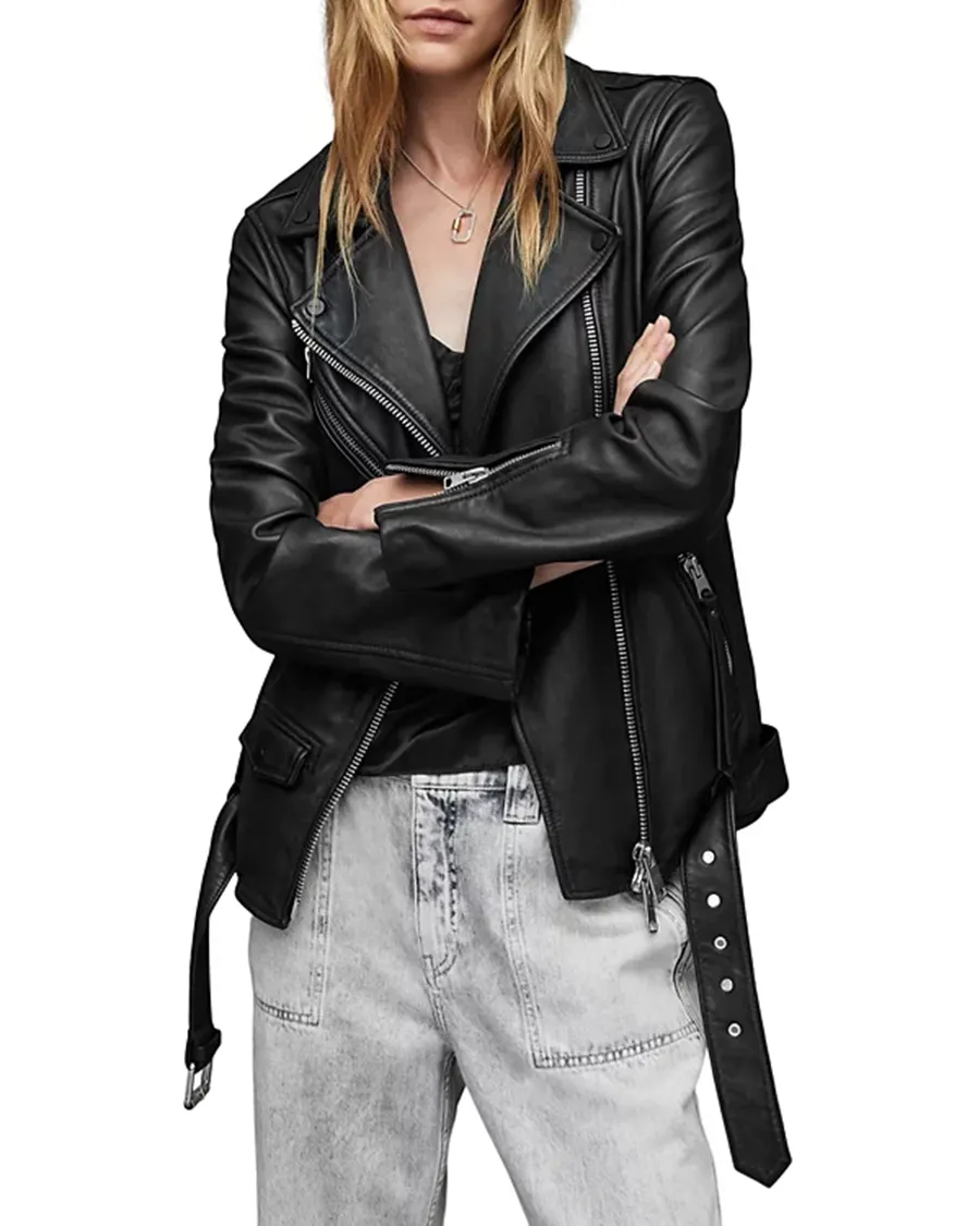 Black Leather Biker Jacket