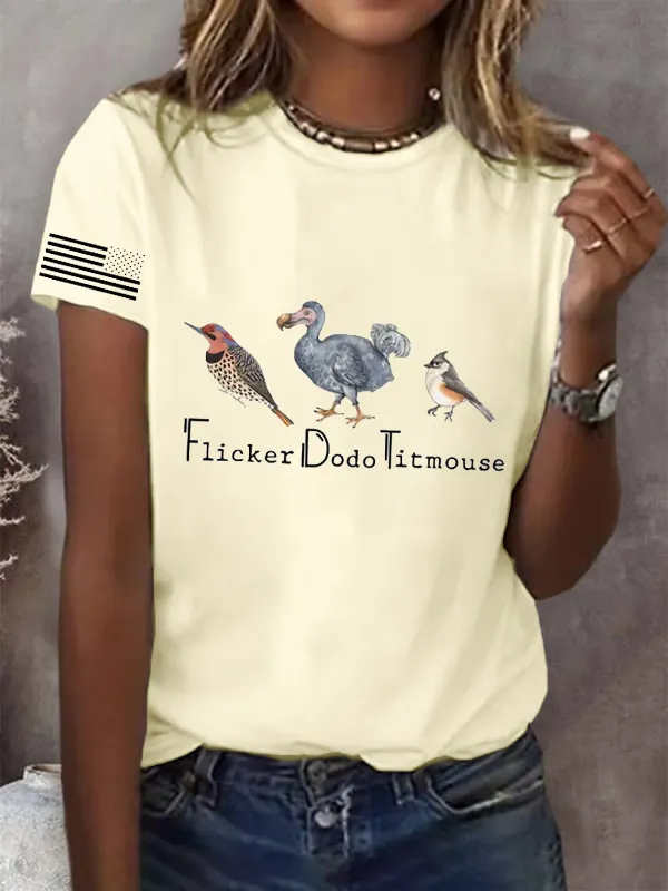 Women'S T-Shirt Women'S Animal FDT Printed Casual T-Shirt