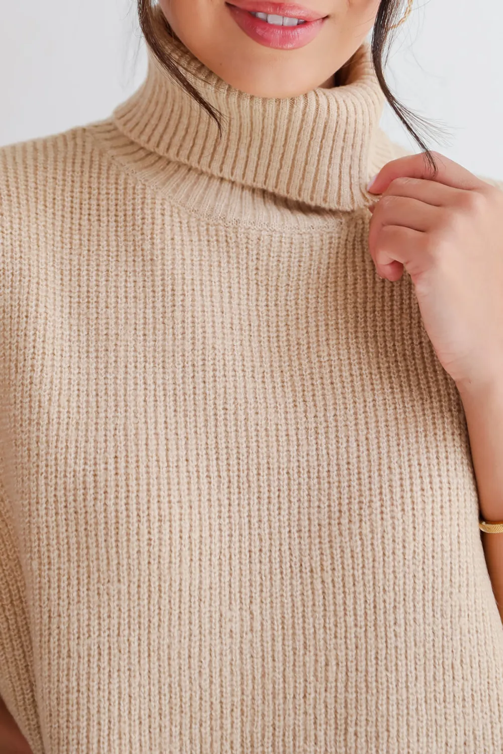 Sophisticated Ways Turtleneck Sweater Top