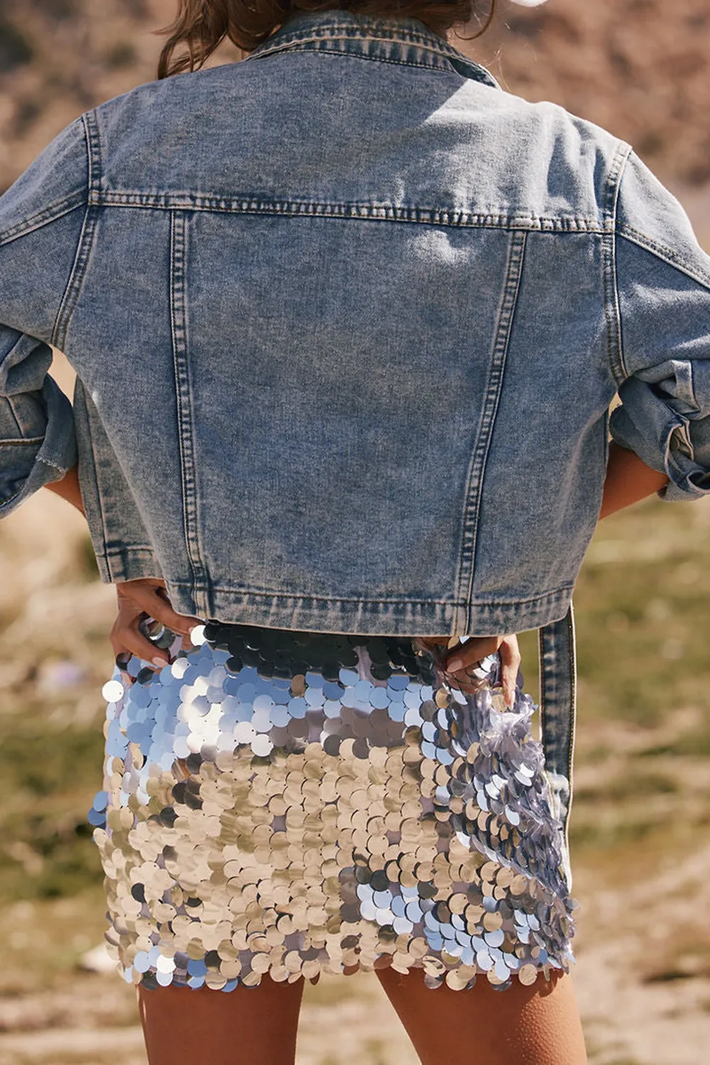 Rhinestone Denim Jacket