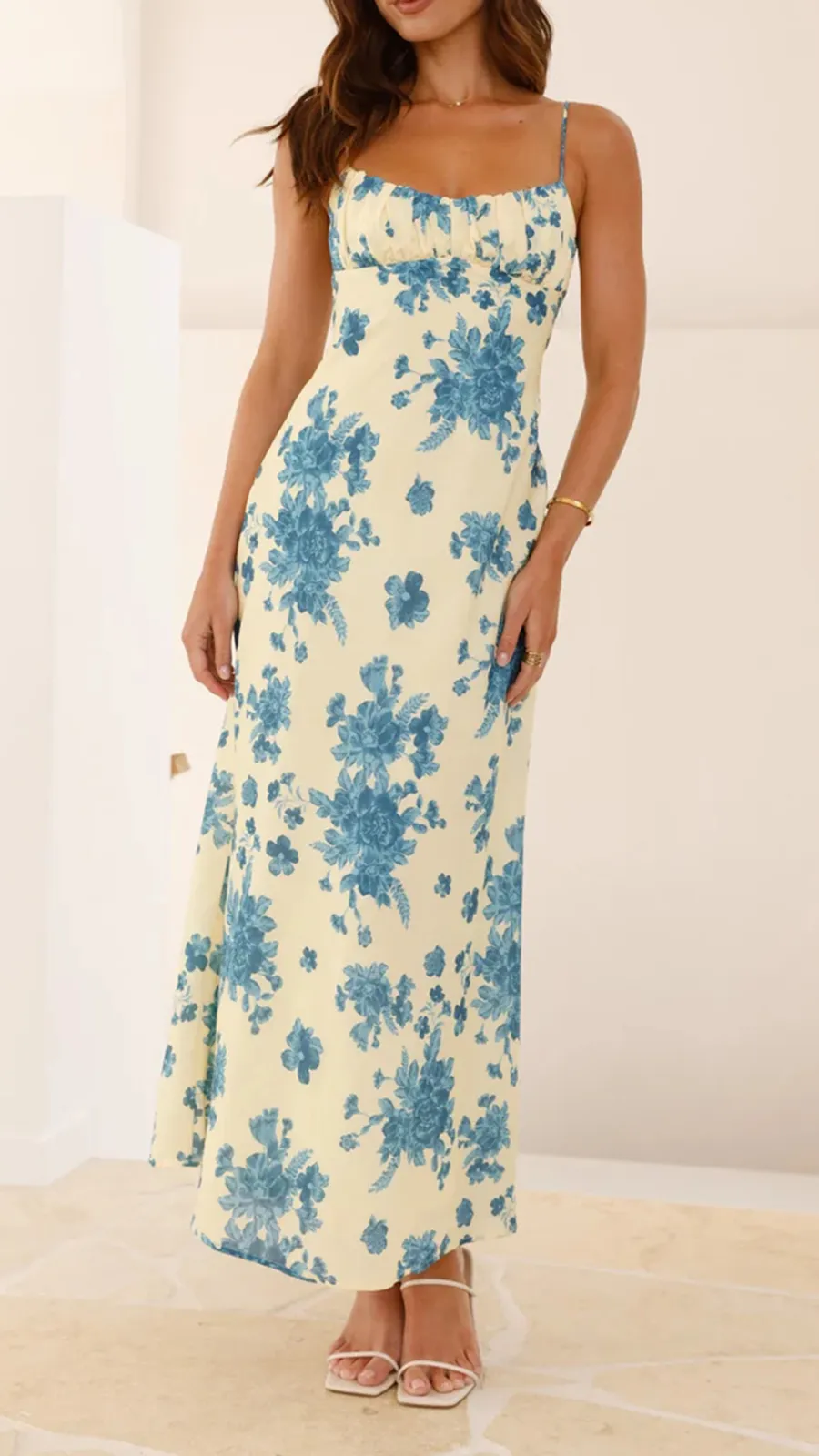 Floral Strap Midi Dress