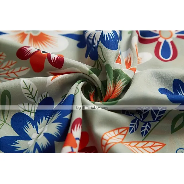 Women‘s Shift Dress Knee Length Dress White Black Army Green Fuchsia Navy Blue Sleeveless Floral Print Spring Summer Round Neck Hot Casual Boho Loose 2023 M L XL XXL 3XL 4XL 5XL