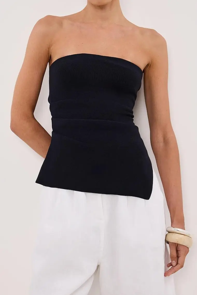 INK BANDEAU KNIT TOP