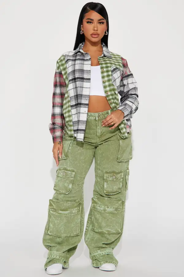 Piece Of Me Plaid Shirt - Multi Color