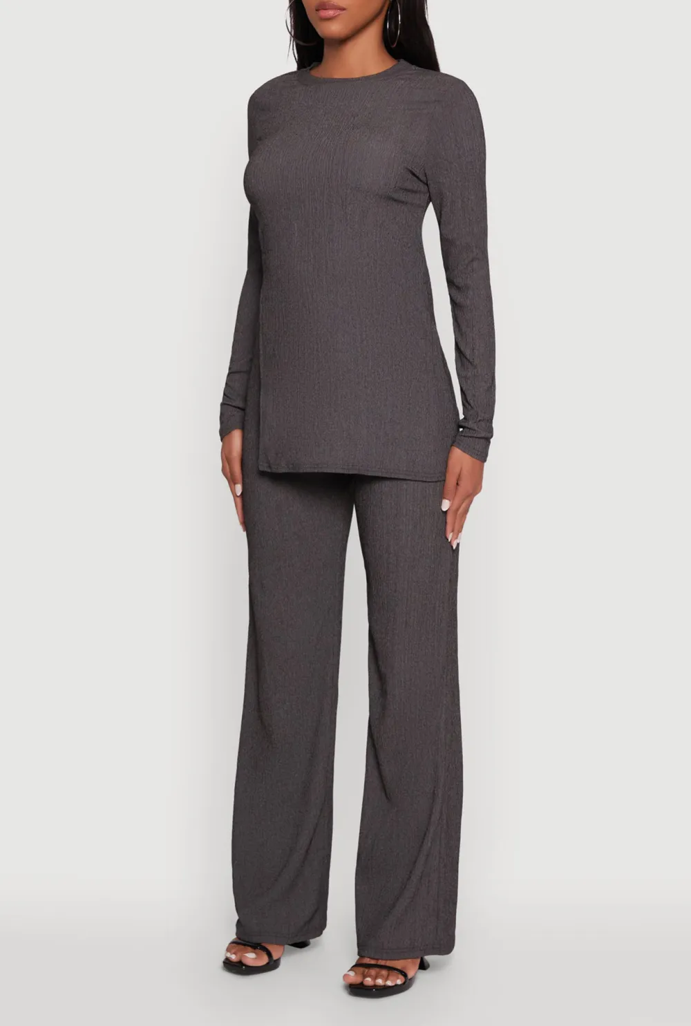 Side Slit Long Sleeved Shirt